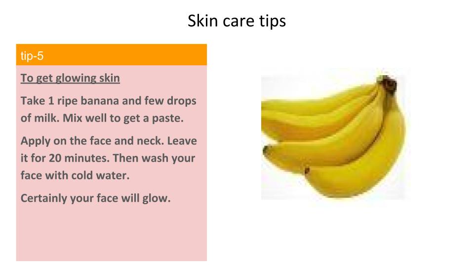 Banana and milk for a glowing skin